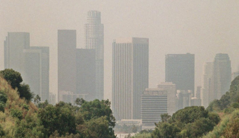 Los Angeles Skyline Smog Corona